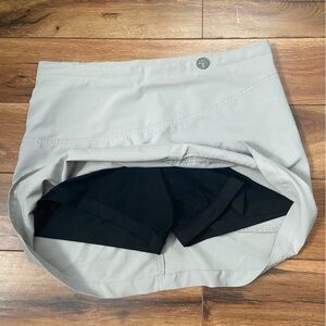 Outdoor Research Light Gray Athletic Skort with Black Shorts